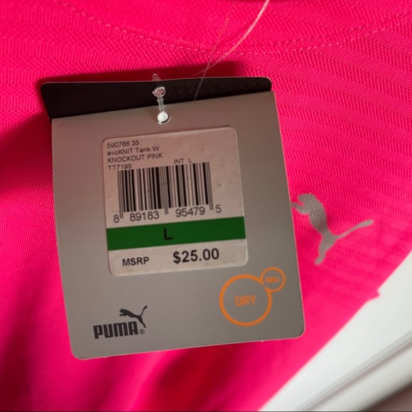 Puma evoKnit tank knockout pink new with tags - Picture 3 of 6